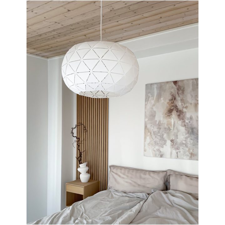 Lattice Loftlampe 50cm, Hvid Tekstil ANETA HOME Hvid – billede 4