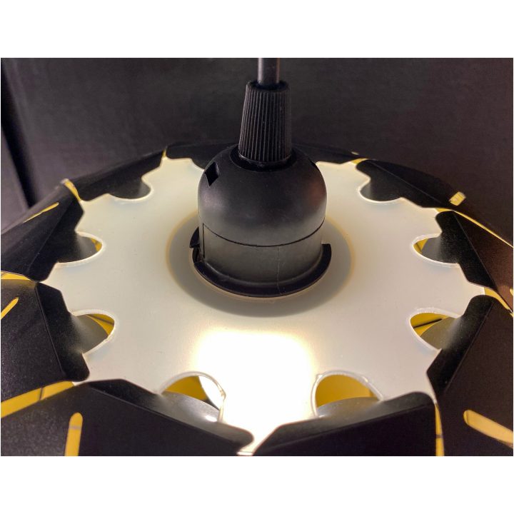 Lattice Loftlampe 50cm, Sort/guld Inderside ANETA HOME Sort – billede 4