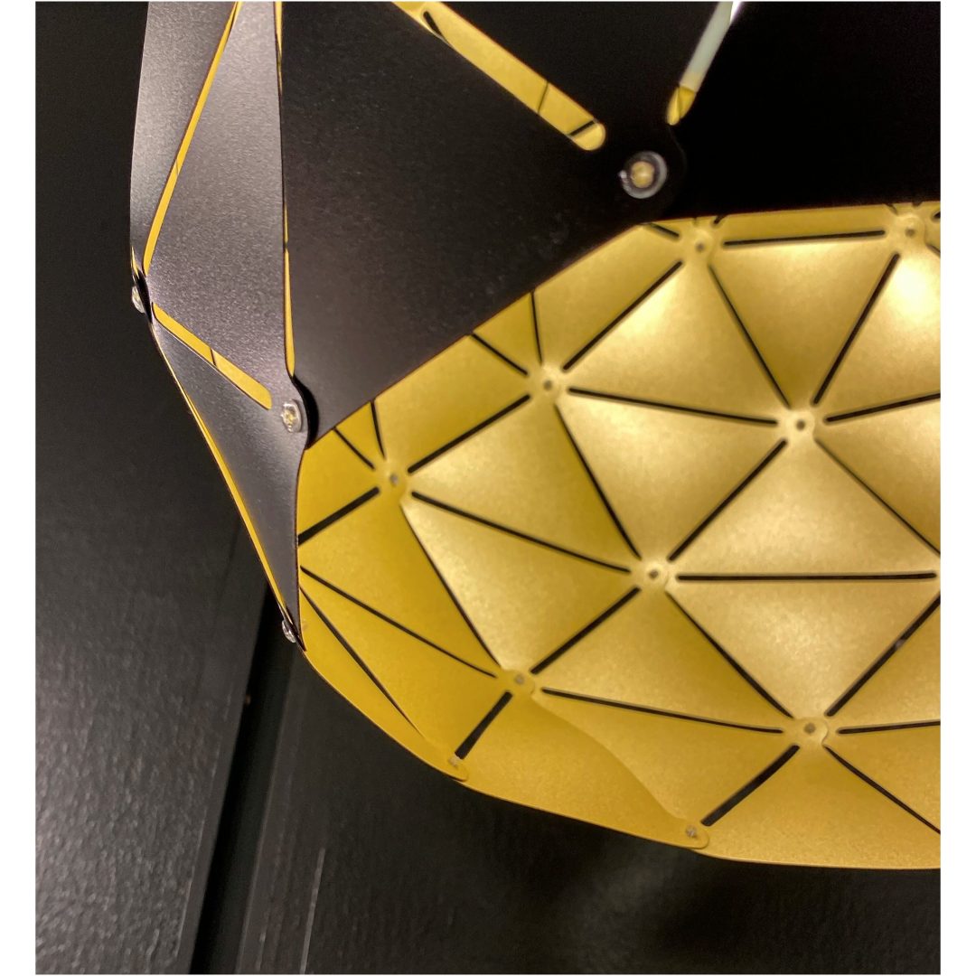 Lattice Loftlampe 50cm, Sort/guld Inderside ANETA HOME Sort – billede 3