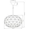 Lattice Loftlampe 50cm, Sort/guld Inderside ANETA HOME Sort – miniature 7