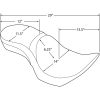 Lavprofil Lædersadel Ez Glide Ii™ Sort DRAG SPECIALTIES SEAT LOPRODBR PIL JKPOT – miniature 2