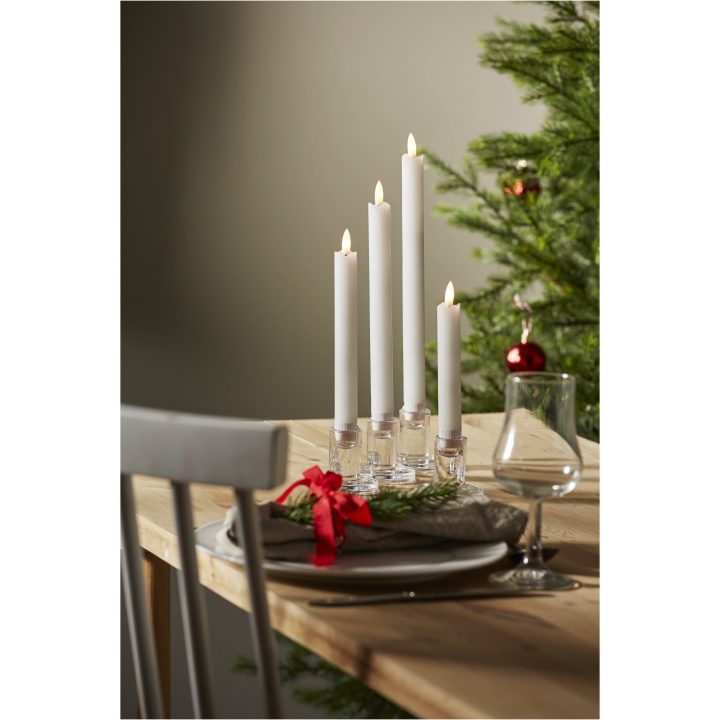 LED-antikljus Flamme Rustic Vit Star Trading – billede 4