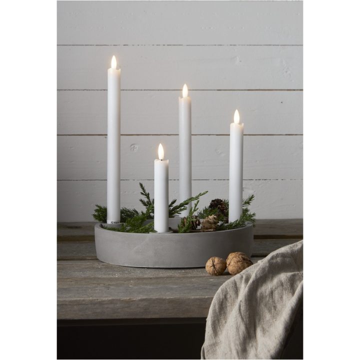 LED-antikljus Flamme Rustic Vit Star Trading – billede 2