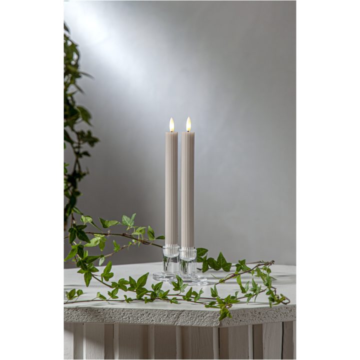 LED-antikljus Flamme Stripe Beige Star Trading – billede 4