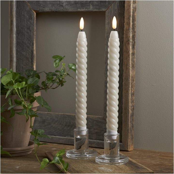 LED Antiklys 2-pak Flamme Swirl Beige Star Trading – billede 8
