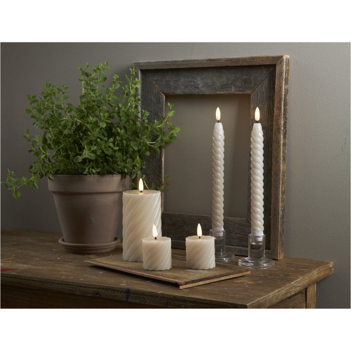LED Antiklys 2-pak Flamme Swirl Beige Star Trading – billede 10