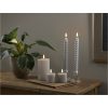 LED Antiklys 2-pak Flamme Swirl Grå Star Trading – miniature 8
