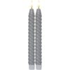 LED Antiklys 2-pak Flamme Swirl Grå Star Trading – miniature 1