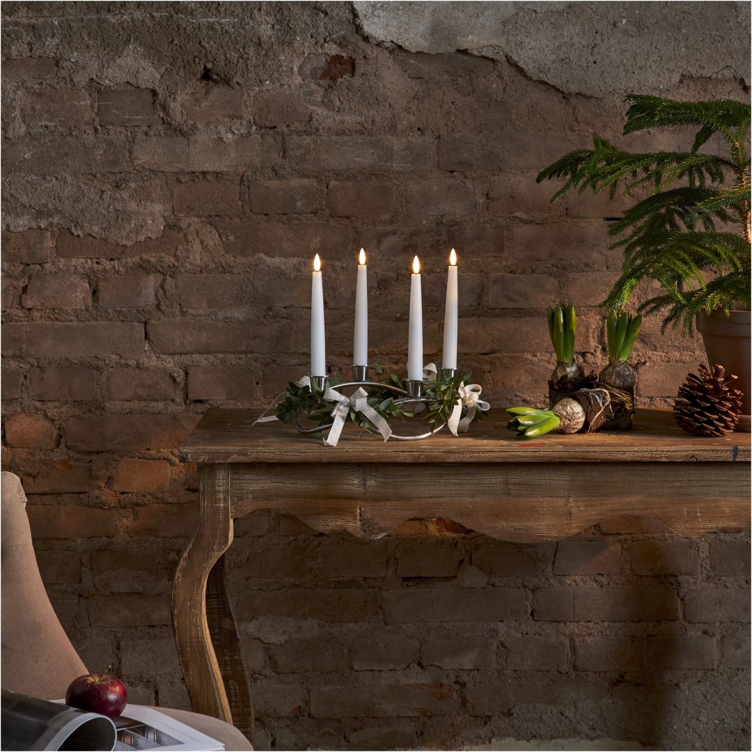 LED Antiklys 4-pak Flamme Hvid Star Trading – billede 5
