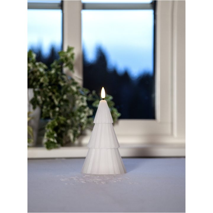 LED-blockljus Flamme Grany Vit Star Trading – billede 5