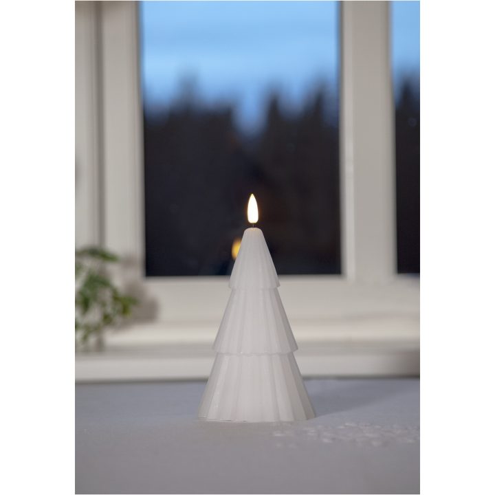 LED-blockljus Flamme Grany Vit Star Trading – billede 4