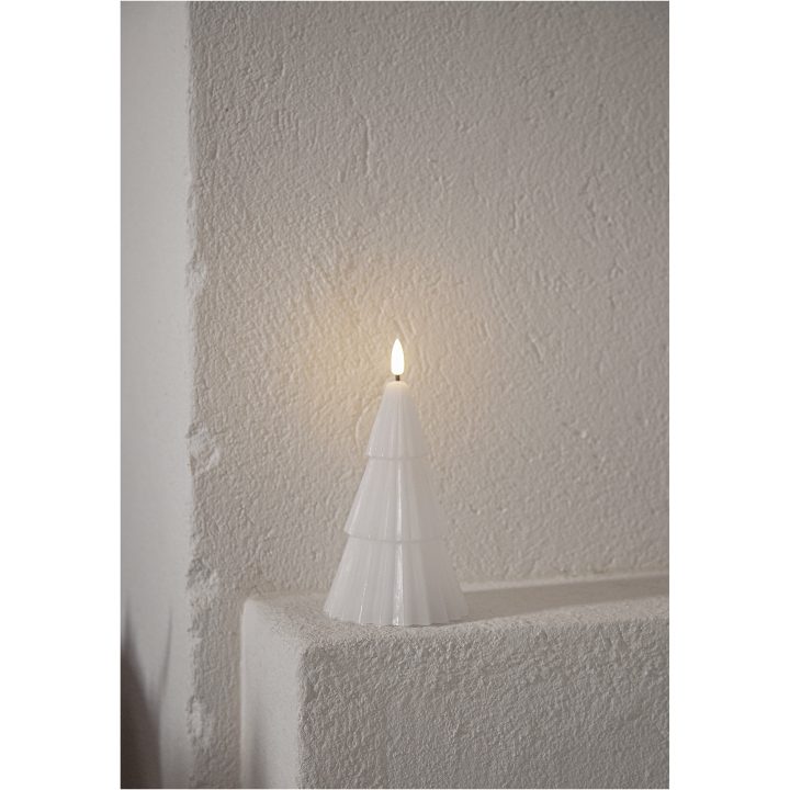 LED-blockljus Flamme Grany Vit Star Trading – billede 3
