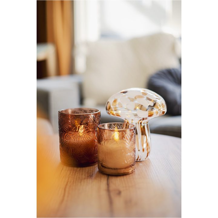 LED-blockljus Flamme Leaf Brun Star Trading – billede 13