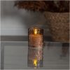 LED-blockljus Flamme Leaf Brun Star Trading – miniature 1