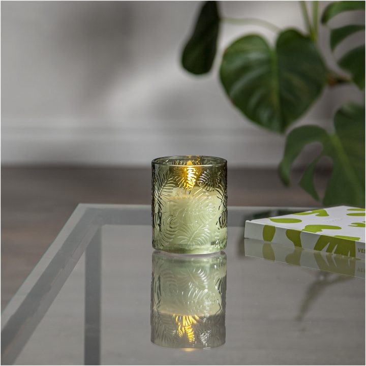 LED-blockljus Flamme Leaf Grön Star Trading – billede 2
