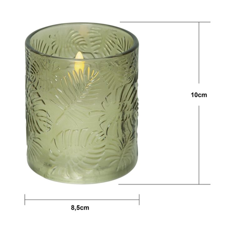 LED-blockljus Flamme Leaf Grön Star Trading – billede 12