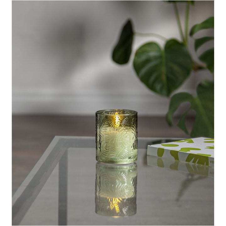 LED-blockljus Flamme Leaf Grön Star Trading – billede 4