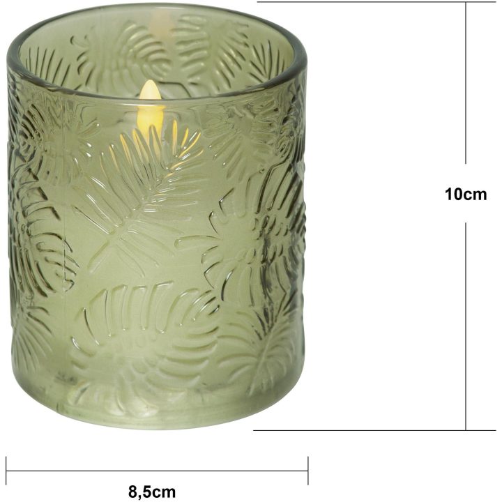 LED-blockljus Flamme Leaf Grön Star Trading – billede 5