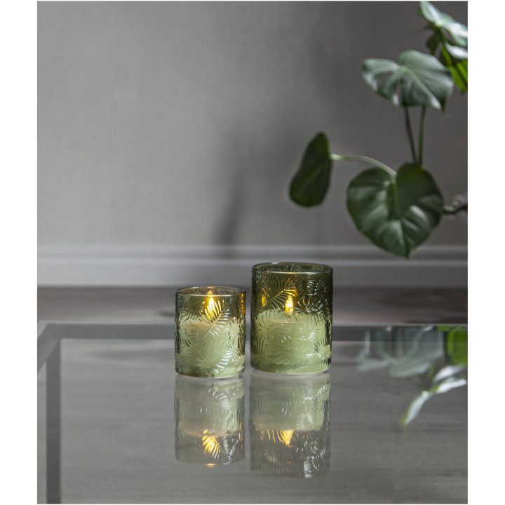 LED-blockljus Flamme Leaf Grön Star Trading – billede 6