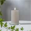 LED-blockljus Flamme Stripe Beige Star Trading – miniature 1