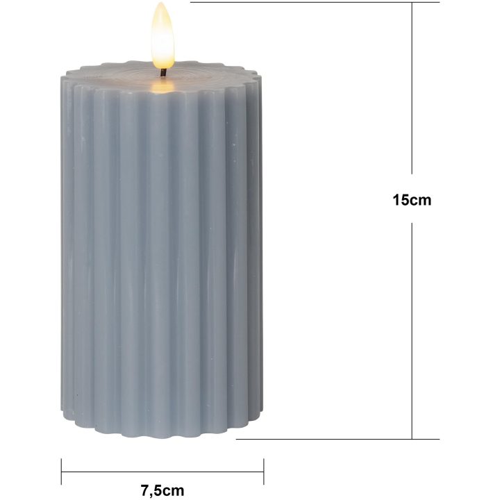 LED-blockljus Flamme Stripe Blå Star Trading – billede 4