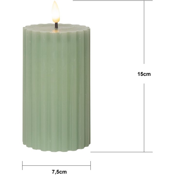 LED-blockljus Flamme Stripe Grön Star Trading – billede 3