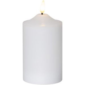 LED Blockljus Flamme Vit Star Trading
