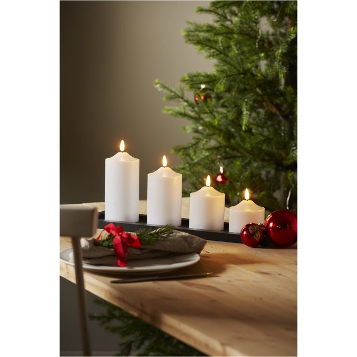 LED Blockljus Flamme Vit Star Trading – billede 5