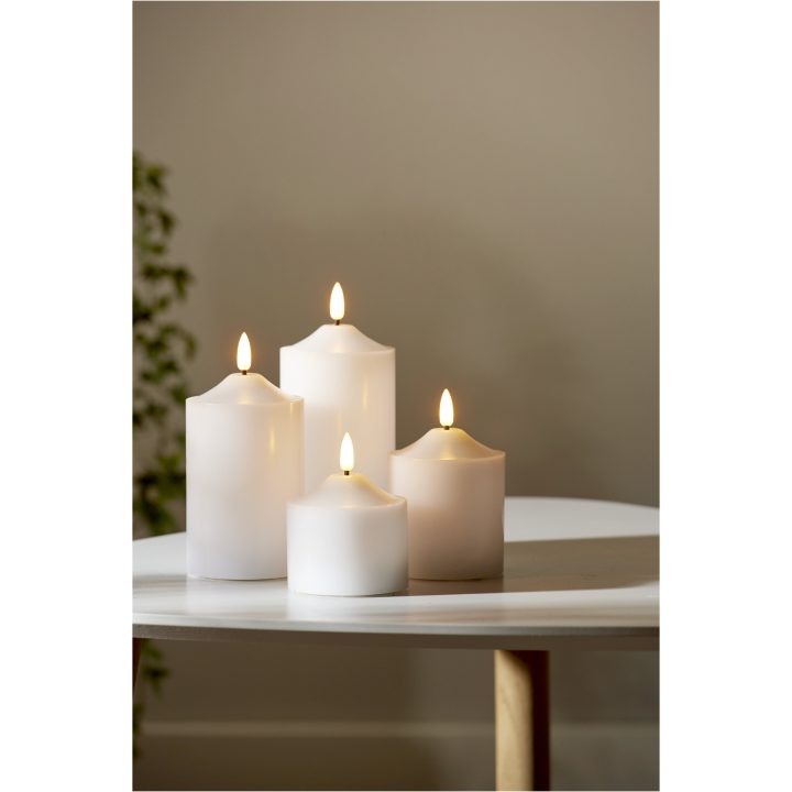 LED Blockljus Flamme Vit Star Trading – billede 2