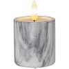LED Bloklys 2-pak Flamme Marble Grå Star Trading – miniature 6