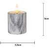 LED Bloklys 2-pak Flamme Marble Grå Star Trading – miniature 3
