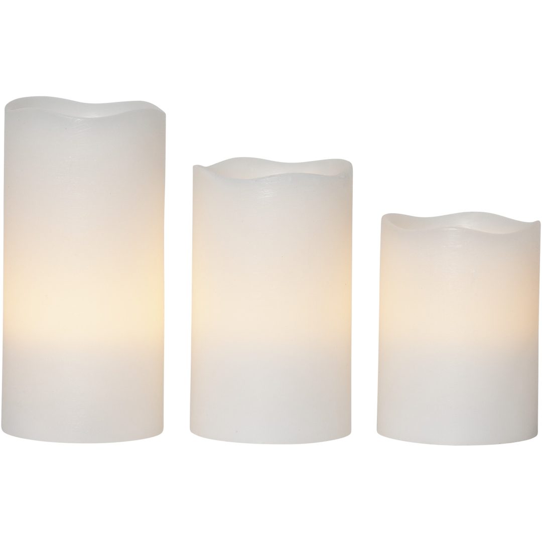 LED Bloklys 3-pak May Hvid Star Trading – billede 2