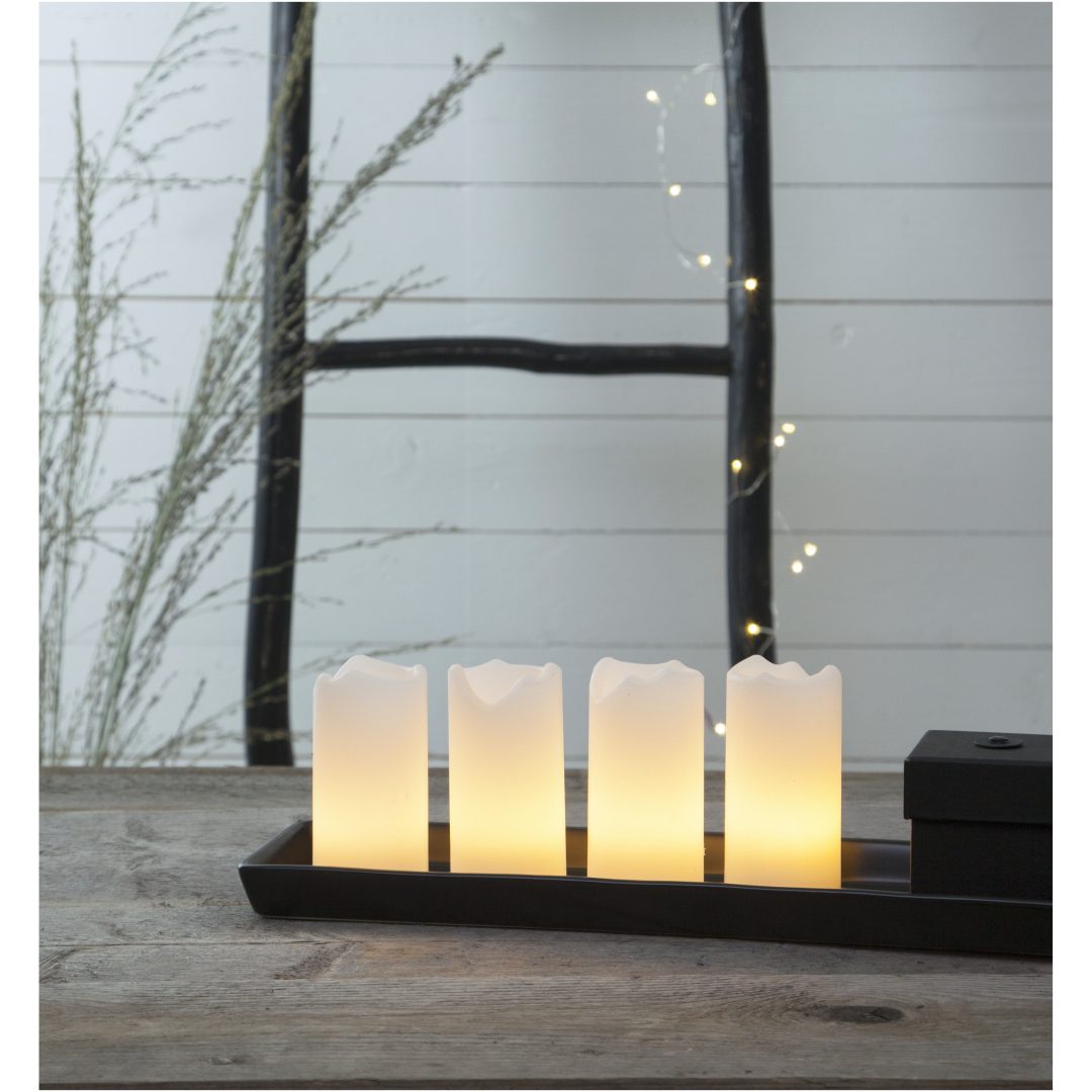 LED Bloklys 4-pak Advent Hvid Star Trading – billede 11