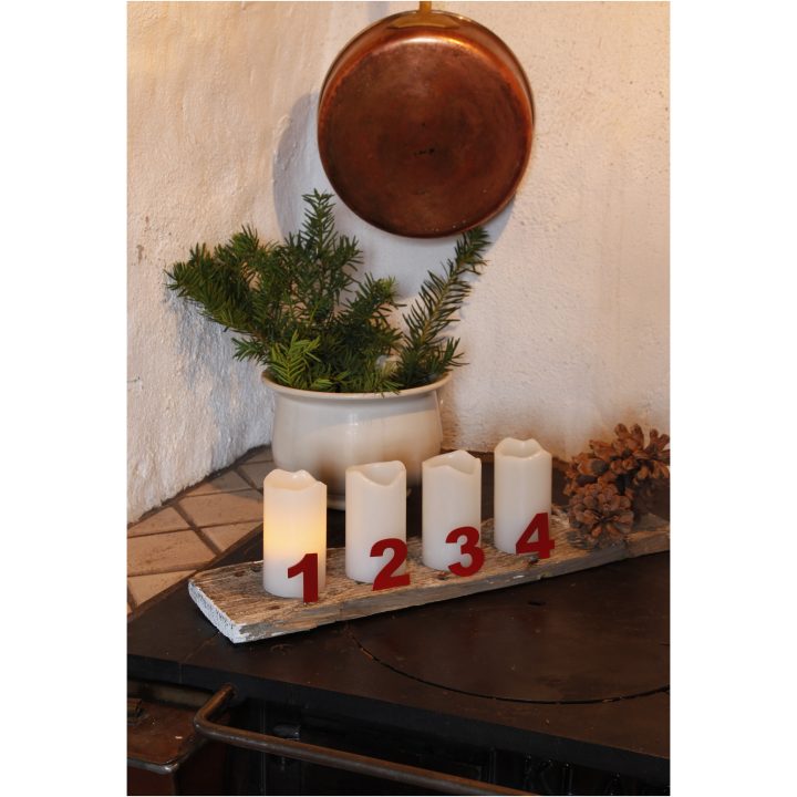 LED Bloklys 4-pak Advent Hvid Star Trading – billede 8