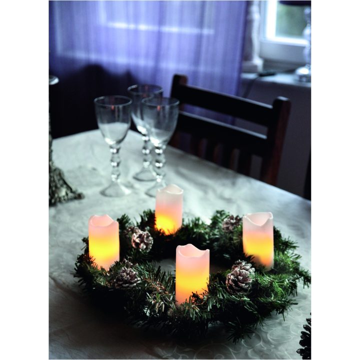LED Bloklys 4-pak Advent Hvid Star Trading – billede 6