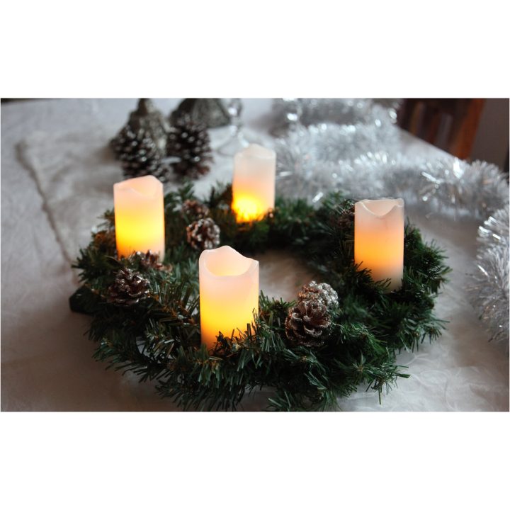 LED Bloklys 4-pak Advent Hvid Star Trading – billede 5