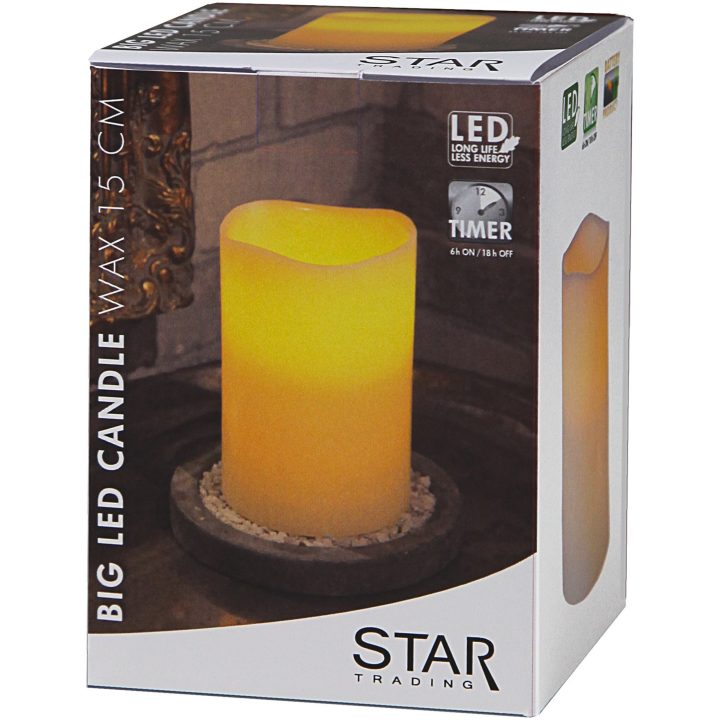 LED Bloklys Big Elfenben Star Trading – billede 5
