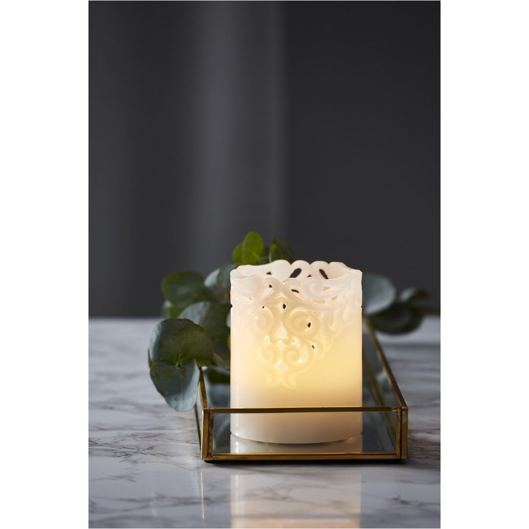 LED Bloklys Clary Hvid Star Trading – billede 2