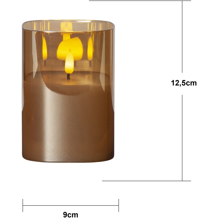 LED Bloklys Flamme Amber Star Trading – billede 11