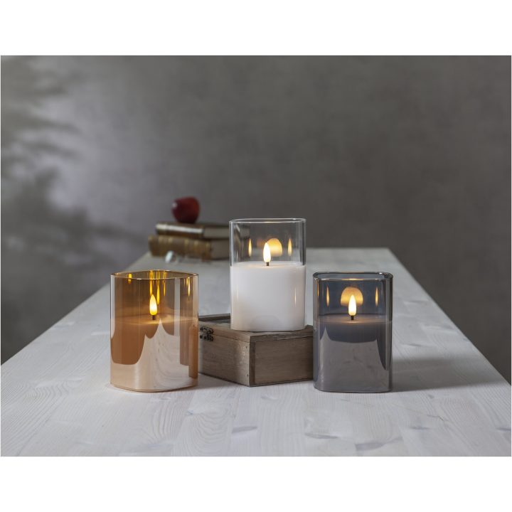 LED Bloklys Flamme Amber Star Trading – billede 2