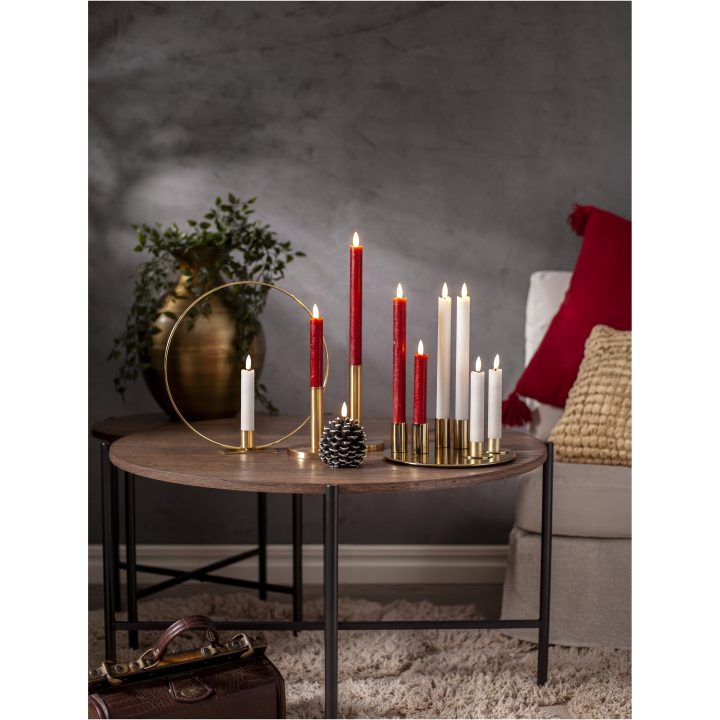 LED Bloklys Flamme Cone Brun Star Trading – billede 5