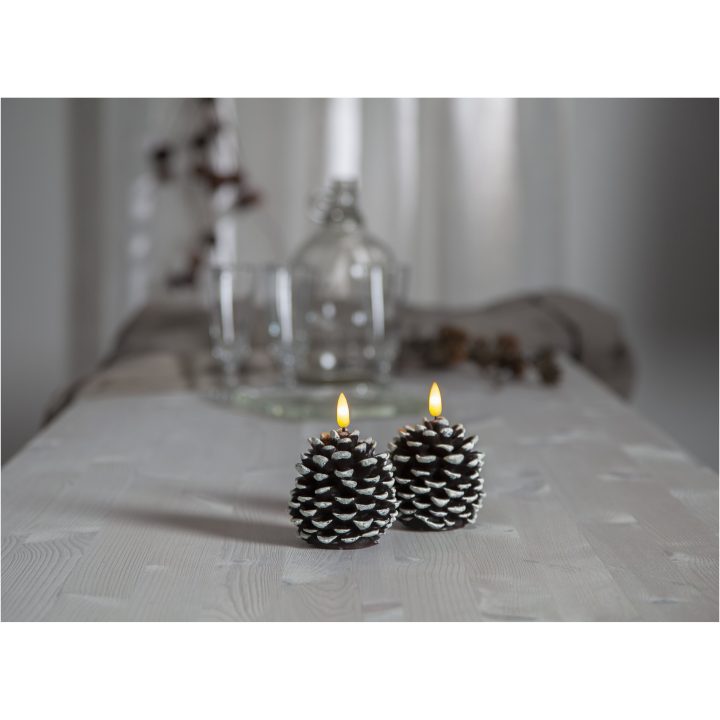 LED Bloklys Flamme Cone Brun Star Trading – billede 11