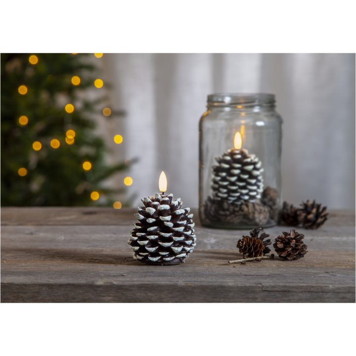 LED Bloklys Flamme Cone Brun Star Trading – billede 12