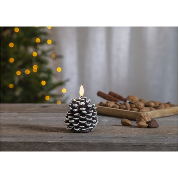 LED Bloklys Flamme Cone Brun Star Trading – billede 13