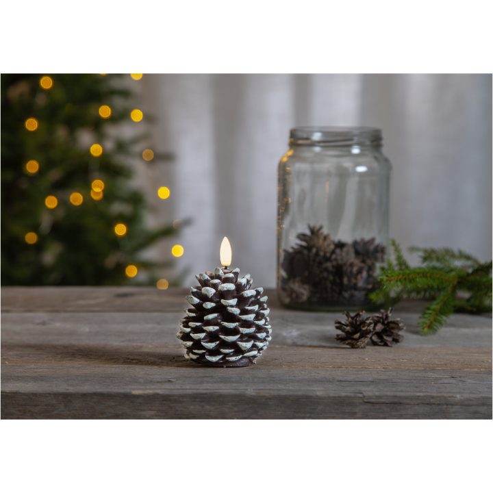LED Bloklys Flamme Cone Brun Star Trading – billede 14