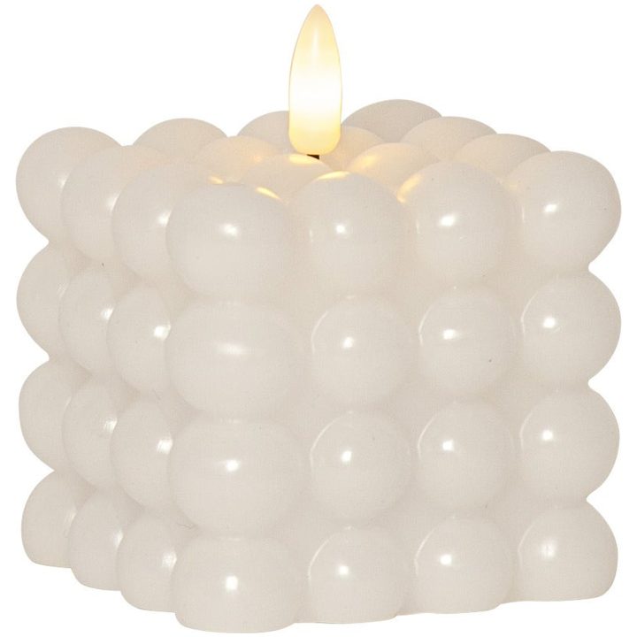 LED Bloklys Flamme Dot Hvid Star Trading – billede 12