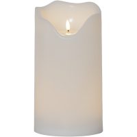 LED Bloklys Flamme Grand Hvid Star Trading