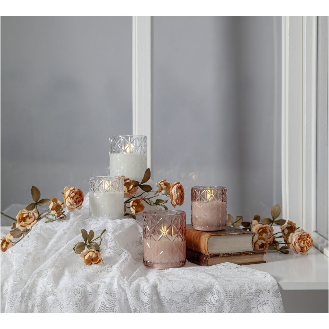 LED Bloklys Flamme Romb Transparent Star Trading – billede 11