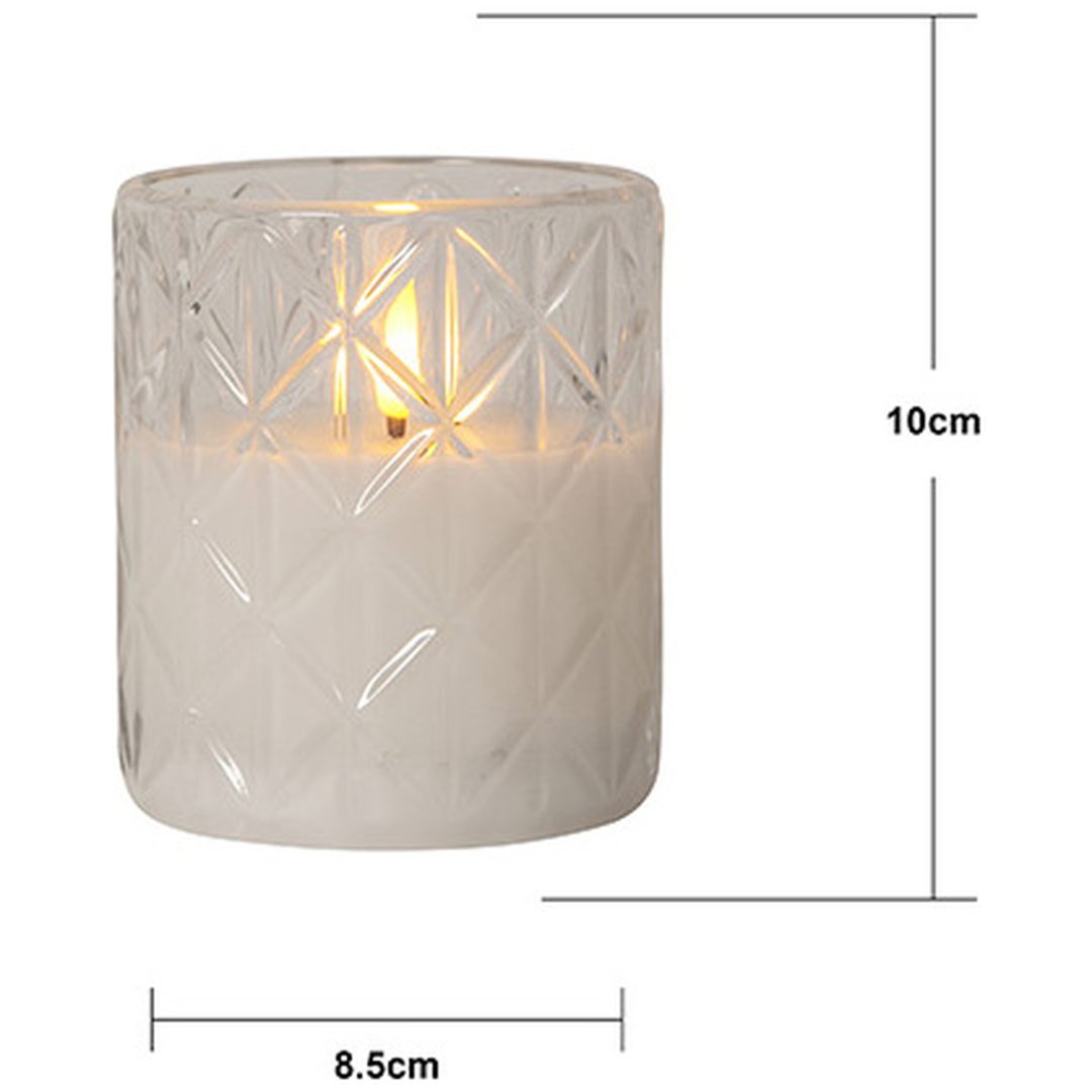 LED Bloklys Flamme Romb Transparent Star Trading – billede 16