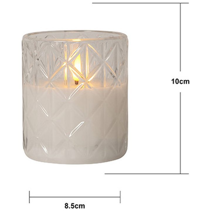 LED Bloklys Flamme Romb Transparent Star Trading – billede 16